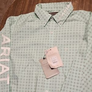 Ariat Men's Mint Green Patterned Shirt
